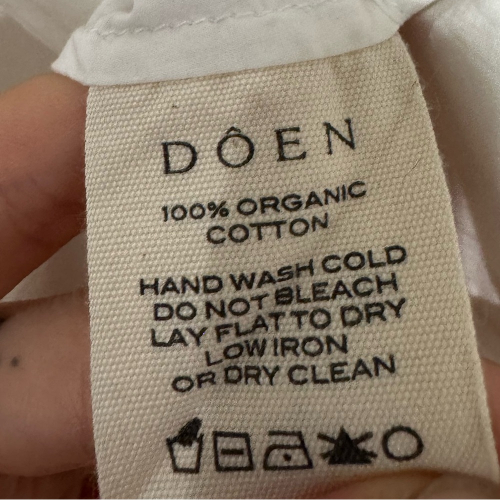 DÔEN Quinn organic cotton-poplin midi dress in 'Salt' - Picture 16 of 17